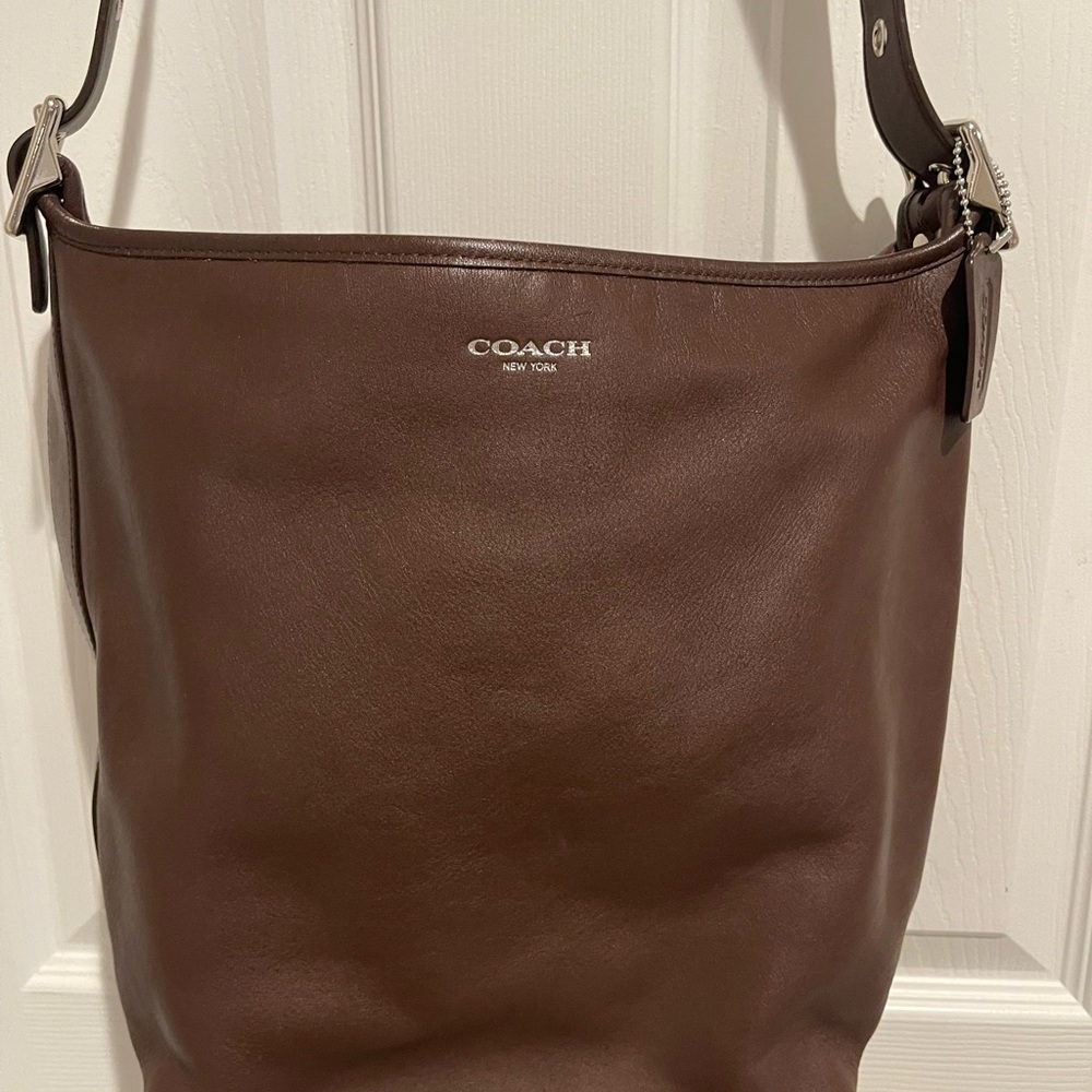 Coach Legacy Dark Brown Leather Large Tote